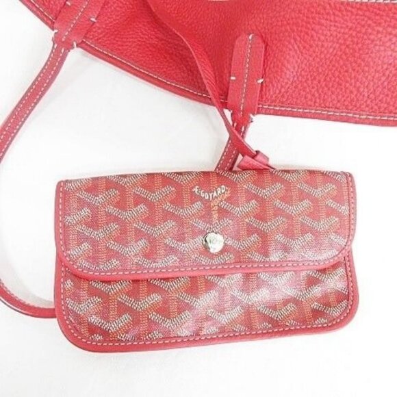 Goyard Goyardine Sac Chien Hardy PM Tote Bag Pet Carrier Purse & Pouch Red - Picture 16 of 16
